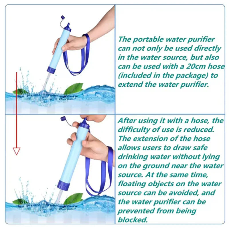 Portable Water Filter Straw | Ultra-Light 4-Stage Purification System