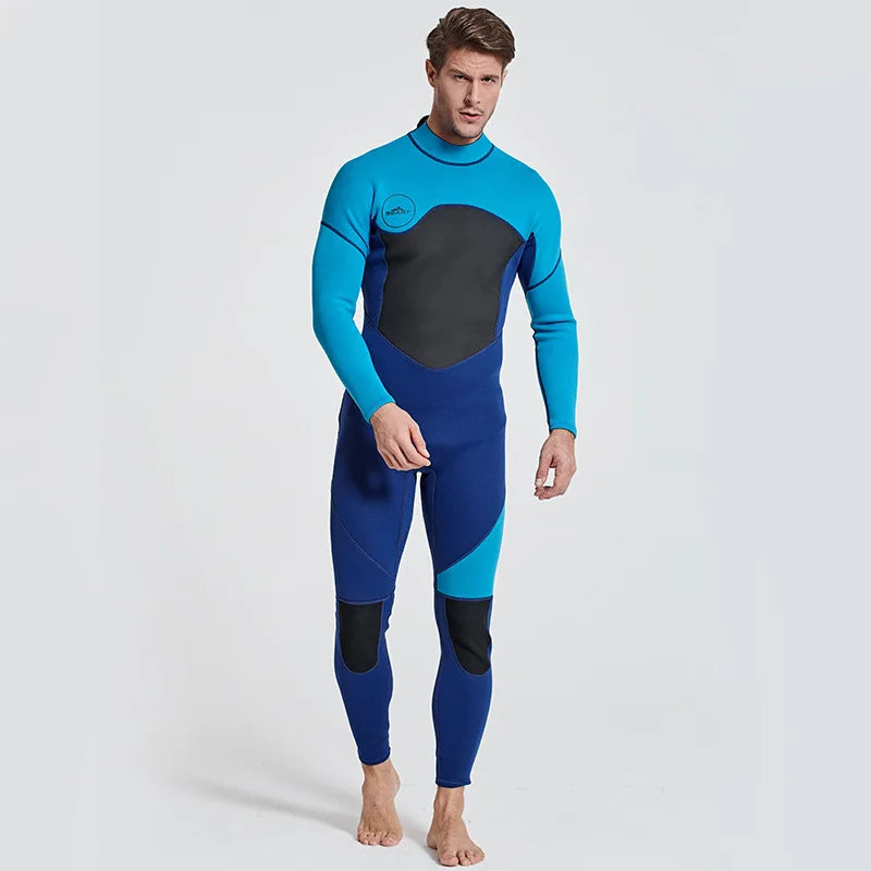 3mm Neoprene Full Sleeve Wetsuit for Men | Perfect for Water Sports