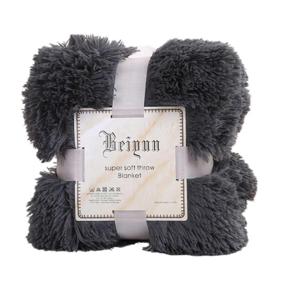 Soft Fluffy Shaggy Throw Blanket | Cozy Faux Fur Bedspread