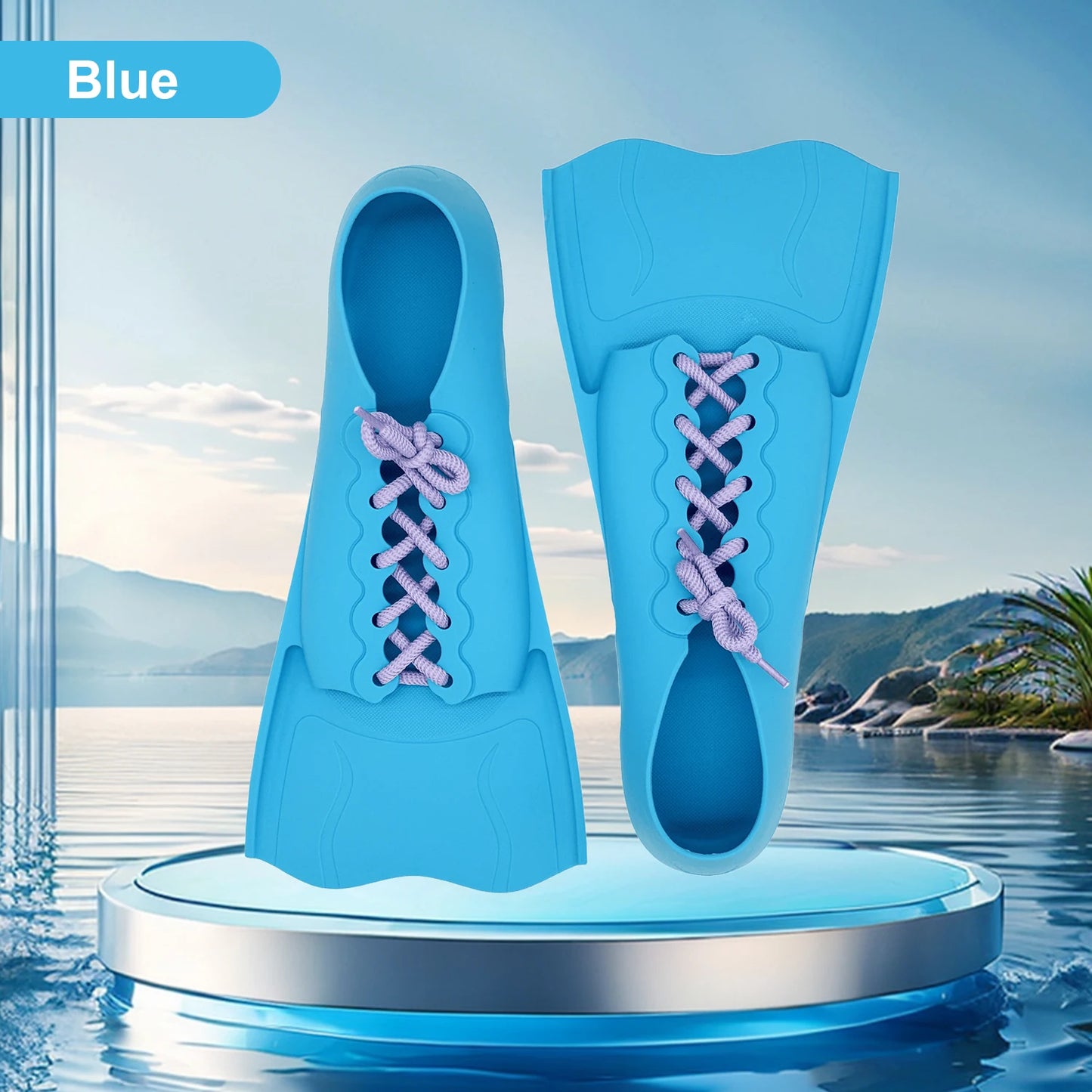 Adjustable Short Snorkeling Fins | Anti-Slip Swimming Equipment
