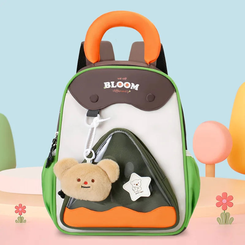Lightweight Contrast Color Kindergarten Backpack | Cute Stylish Kids Bag