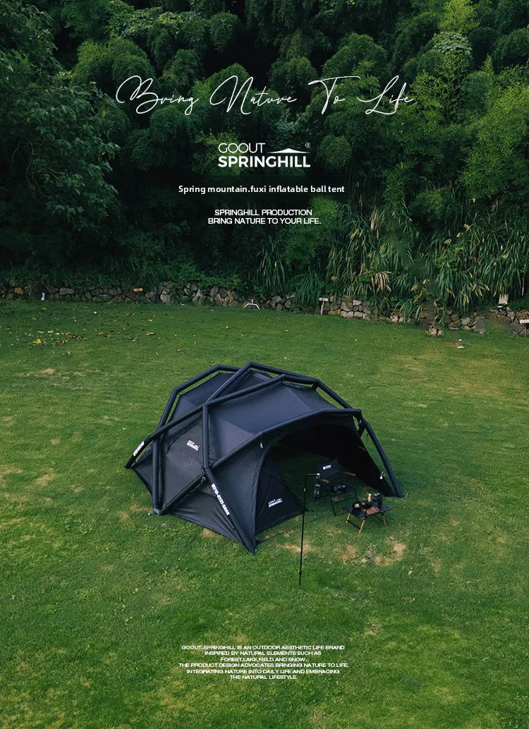 Portable Inflatable Ball Tent for Outdoor Camping | Heavy Rain Shelter