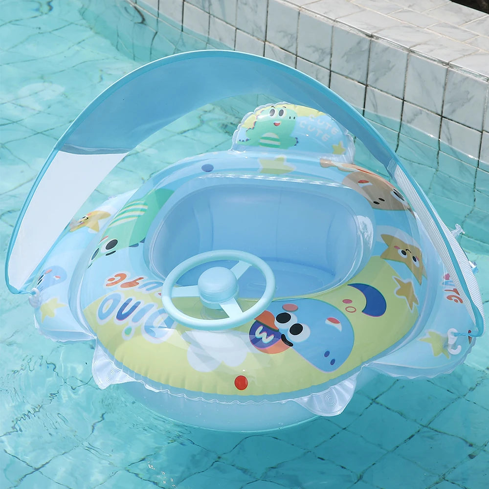 Detachable Sunshade Pool Float | Inflatable Swim Fun for All Ages