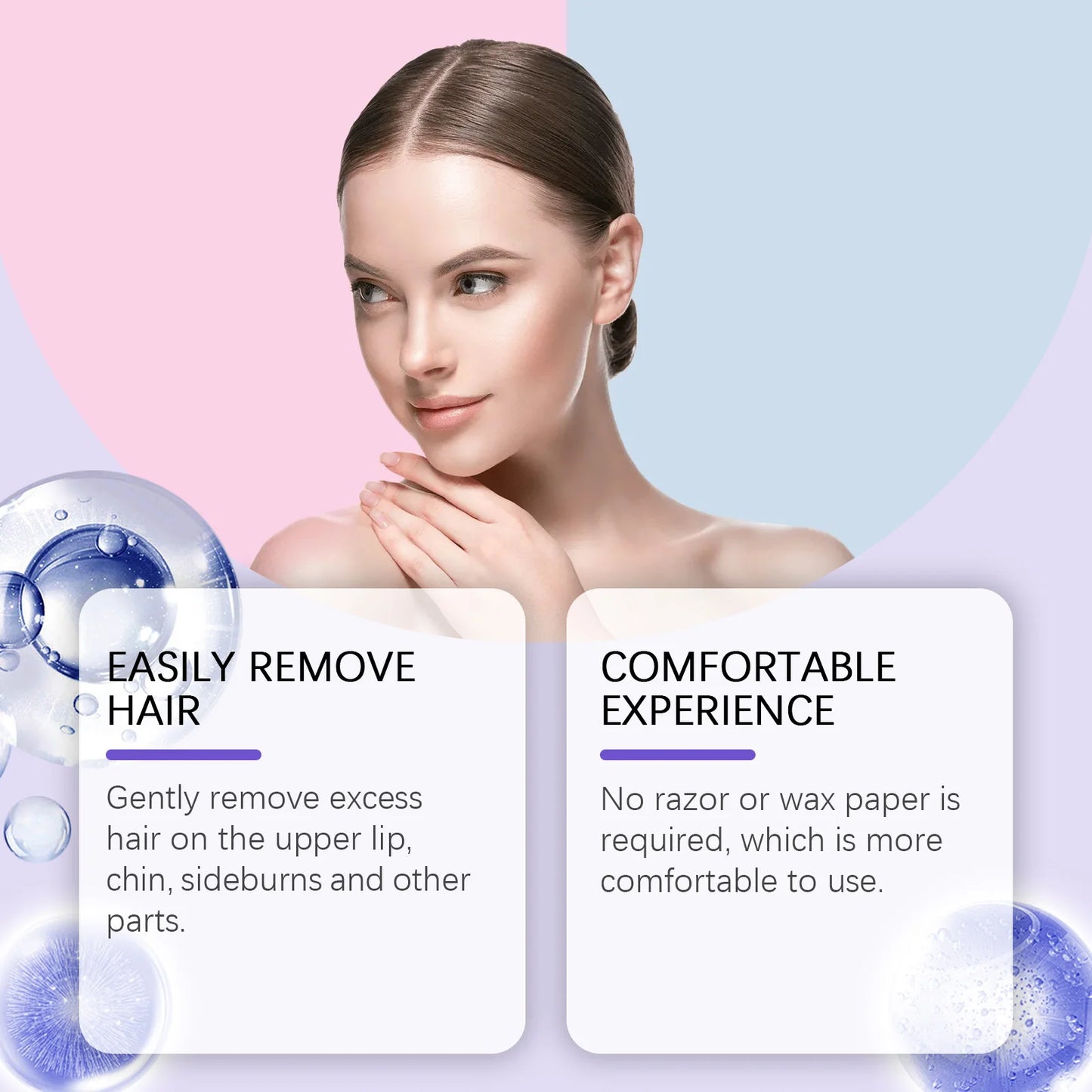 Gentle Facial Hair Removal Cream | Painless Skin Care Solution