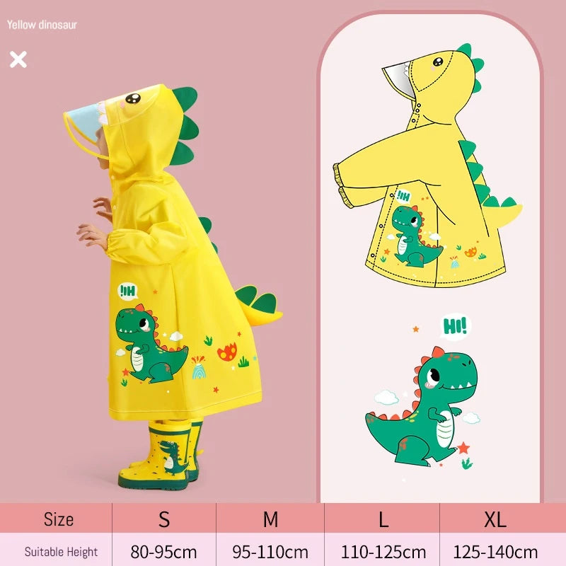 Durable Waterproof Raincoat for Kids - Fun Designs & Free Shipping!