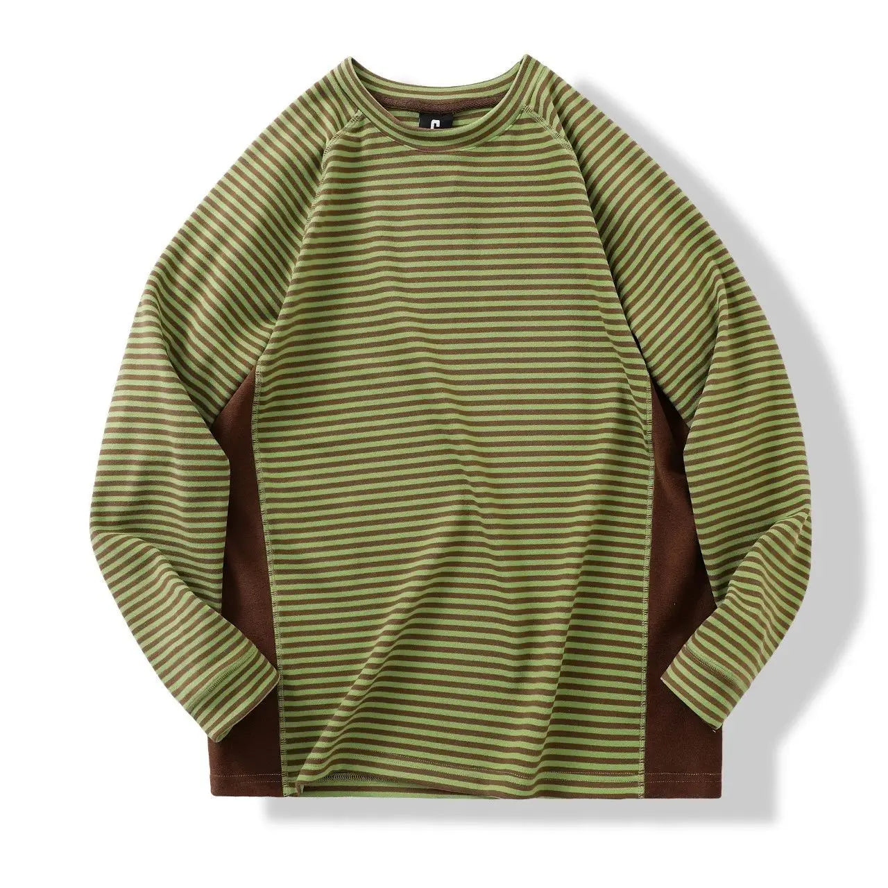 Unisex Insulated Patchwork Striped Sweatshirt | Casual Comfort
