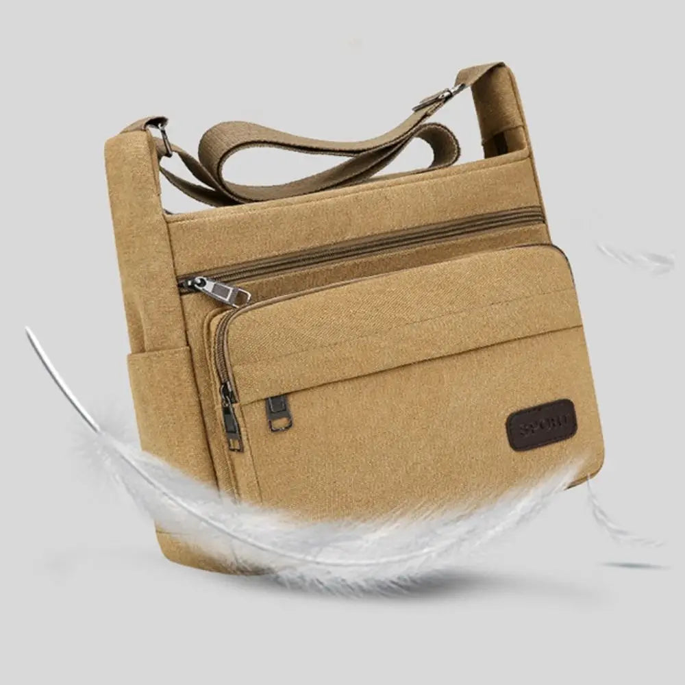 Bolso de Hombro de Lona Duradero de Gran Capacidad | Estilo Bandolera Versátil