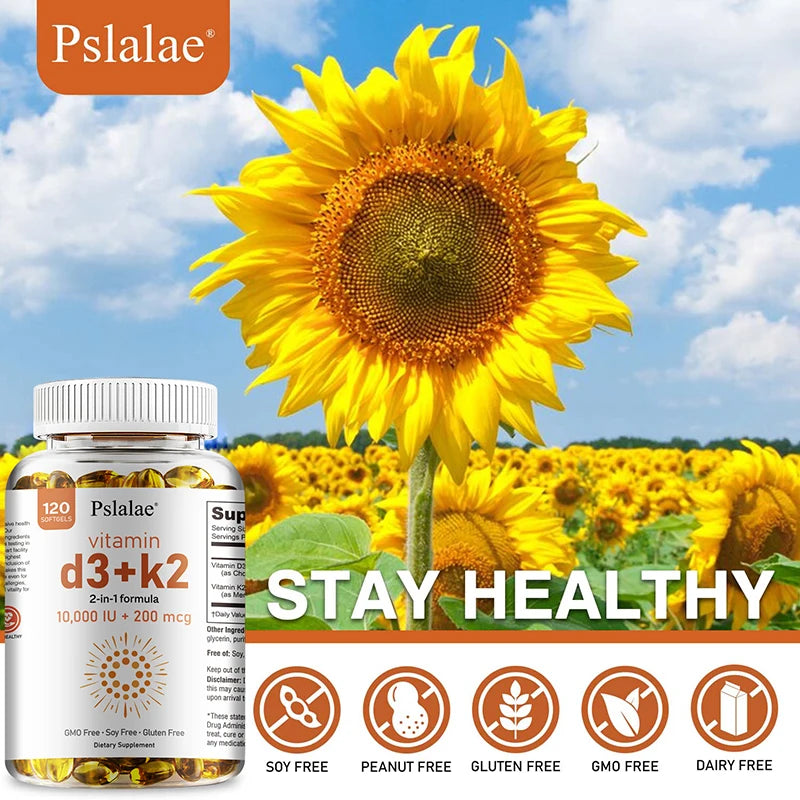 Vitamin D3 10000 IU with K2 200 Mcg | Immune & Joint Support
