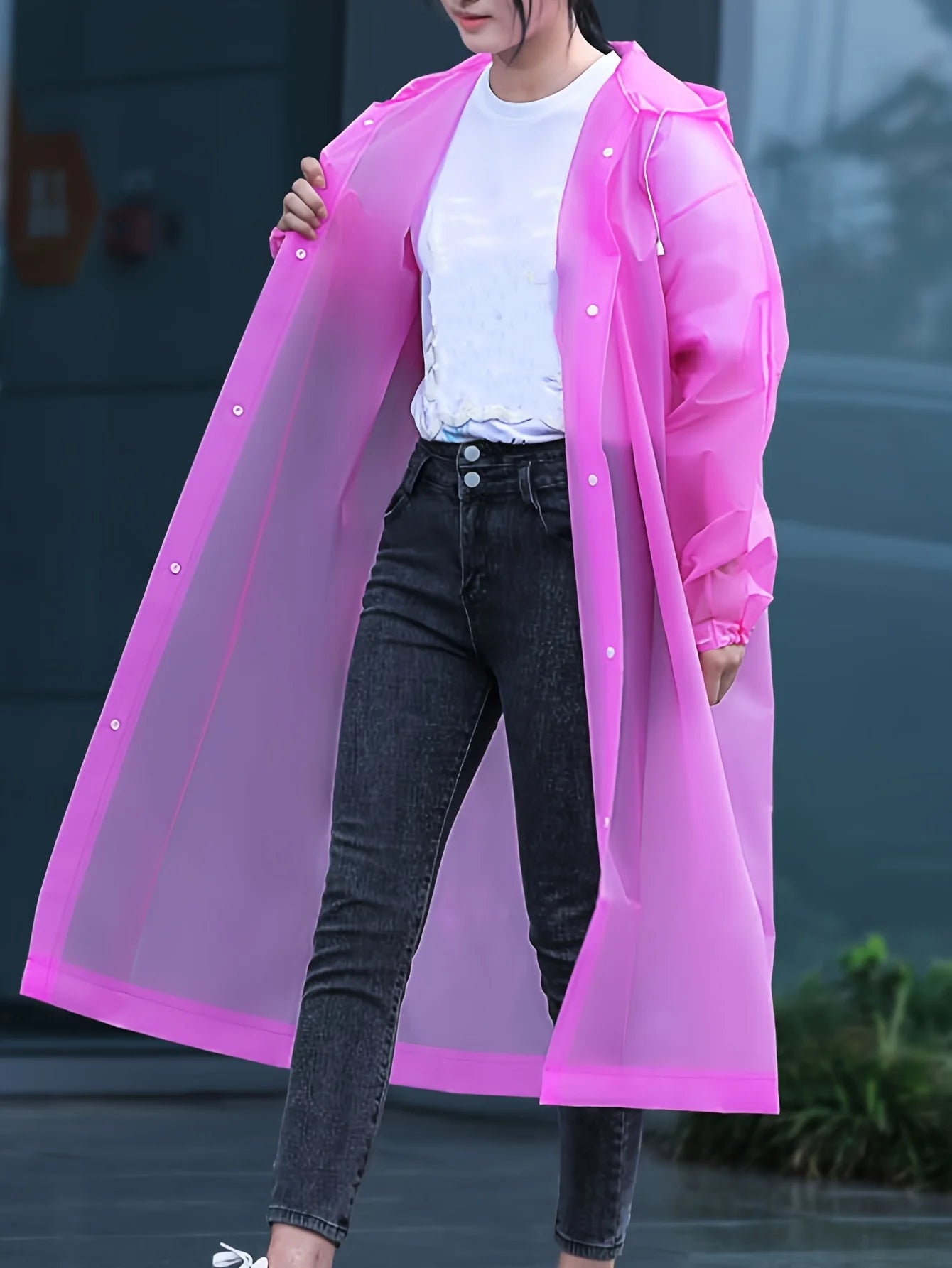 Adult Pink Raincoat | Stylish Waterproof Full-Body Gear