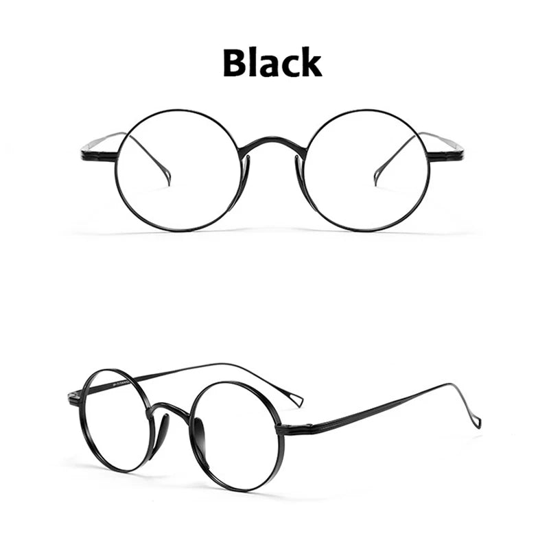 Ultra-Light Titanium Round Glasses Frames | Retro Unisex Eyewear