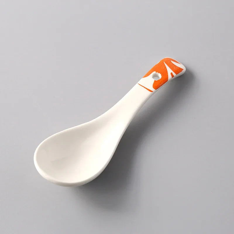 Ceramic Multi-Function Spoon | Japanese Style Tableware for Kitchen
