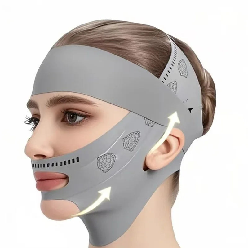 Face Sculpting Bandage & Massage Brush Set | V-Line Lifting Solution
