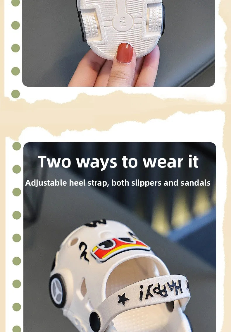 Children's Car Shaped Light Up Slippers | Fun Summer Footwear