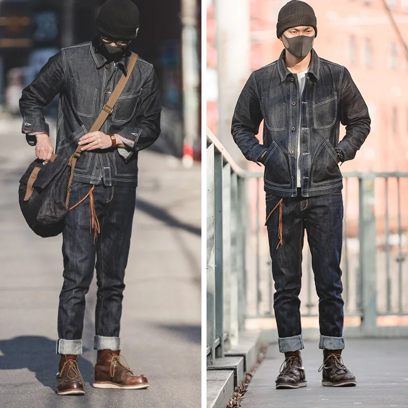 Men's Straight Fit Selvedge Raw Denim Jeans | Timeless Comfort