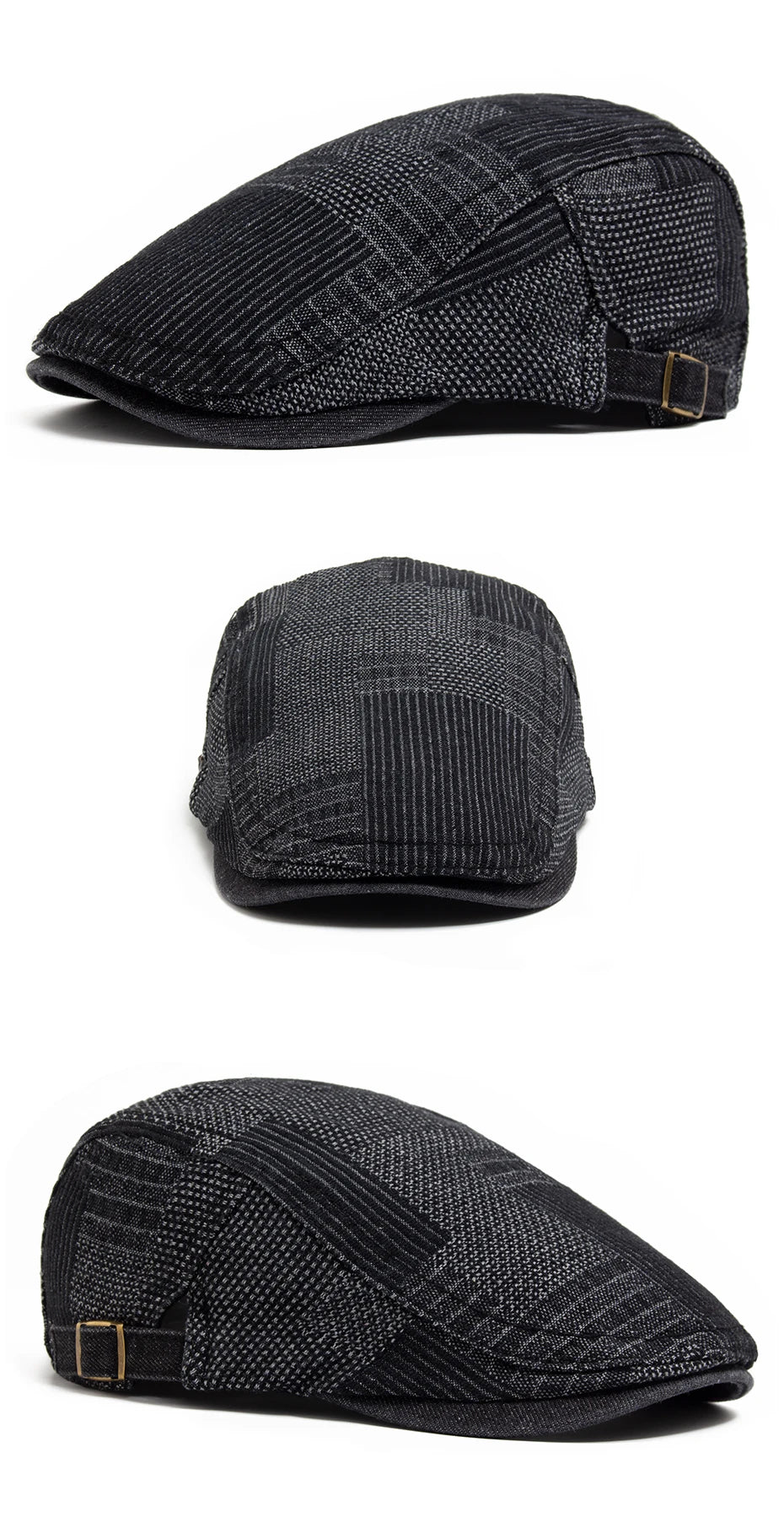 Denim Vintage Beret Men Newsboy Caps Summer Casual Women Forward Cap Cotton Visor Flat Hat Autumn Peaked Painter Hats