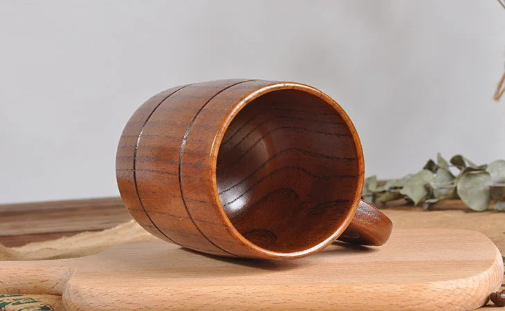 320ml Handcrafted Wooden Coffee Mug | Eco-Friendly Vintage Drinkware