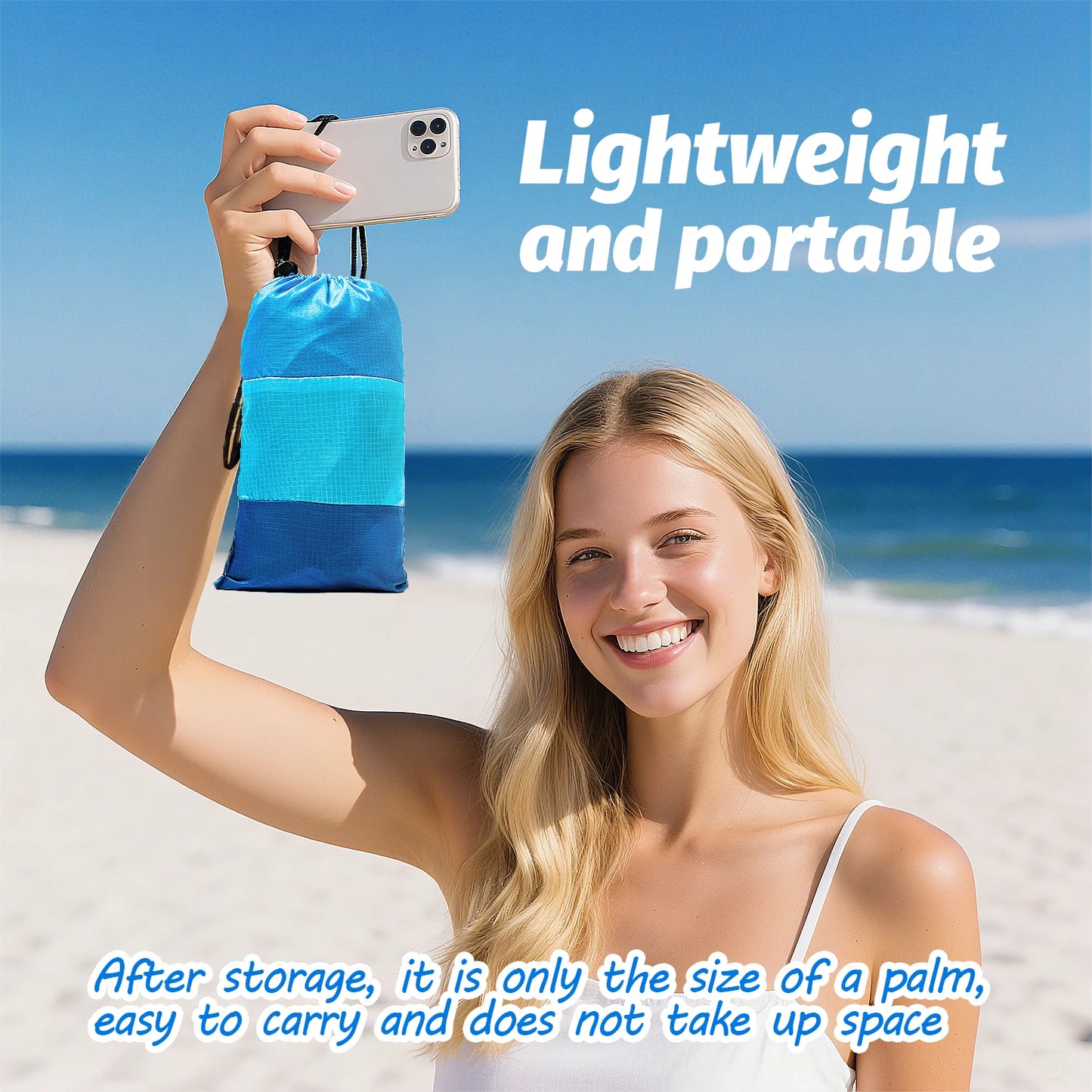 Oversized Lightweight Beach Blanket | Sand Free Waterproof Mat