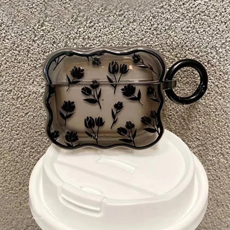 Funda para AirPods con Estampado Floral Lindo | Protección Elegante para Auriculares