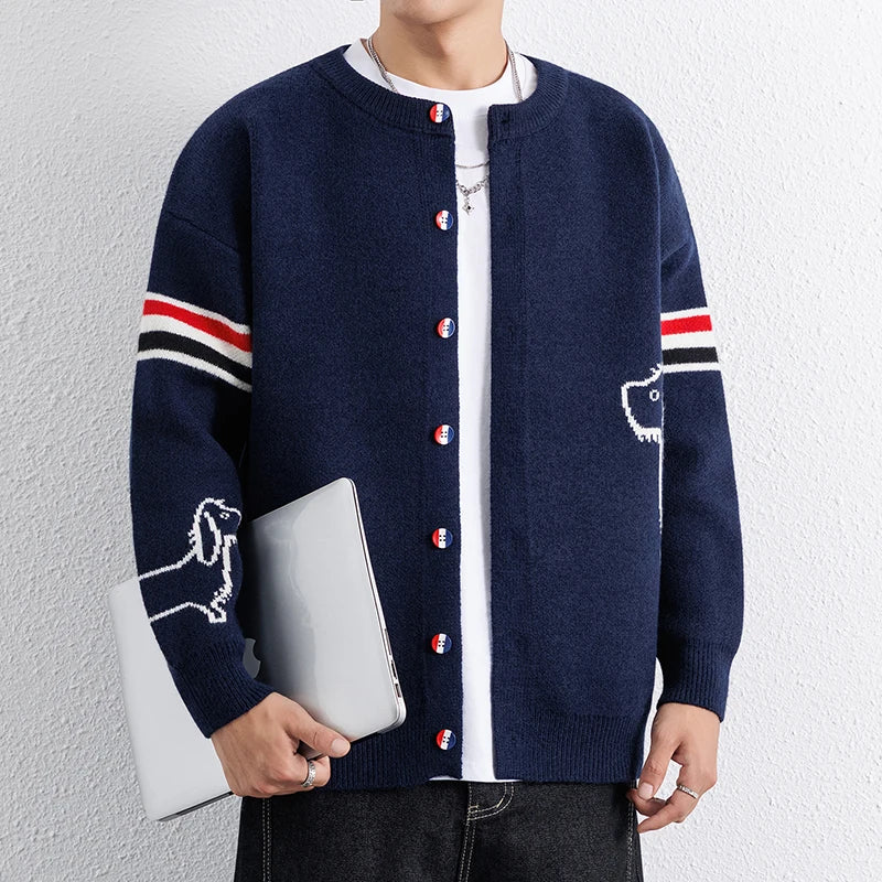 Men's Knitted Cardigan Jacket | Stylish Autumn Winter Sweater