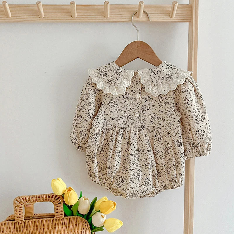 Adorable Lace Ruffle Baby Girl Overalls | Stylish Romper 0-24M