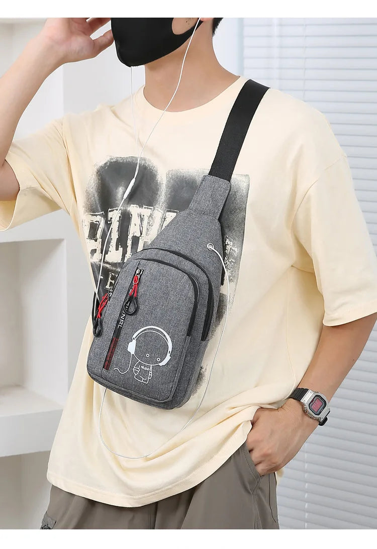 Glow-in-the-Dark Crossbody Bag for Outdoor Sports & Running