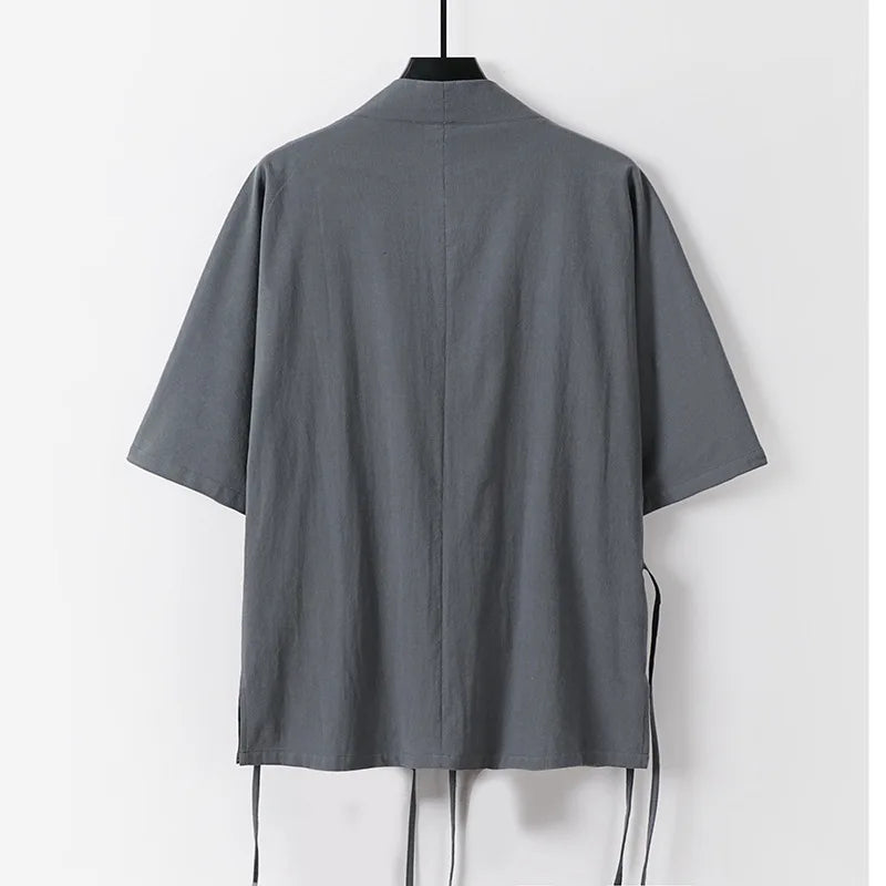 Plus Size Men's Kimono Cardigan & Pants Set | Stylish Yukata Outfit