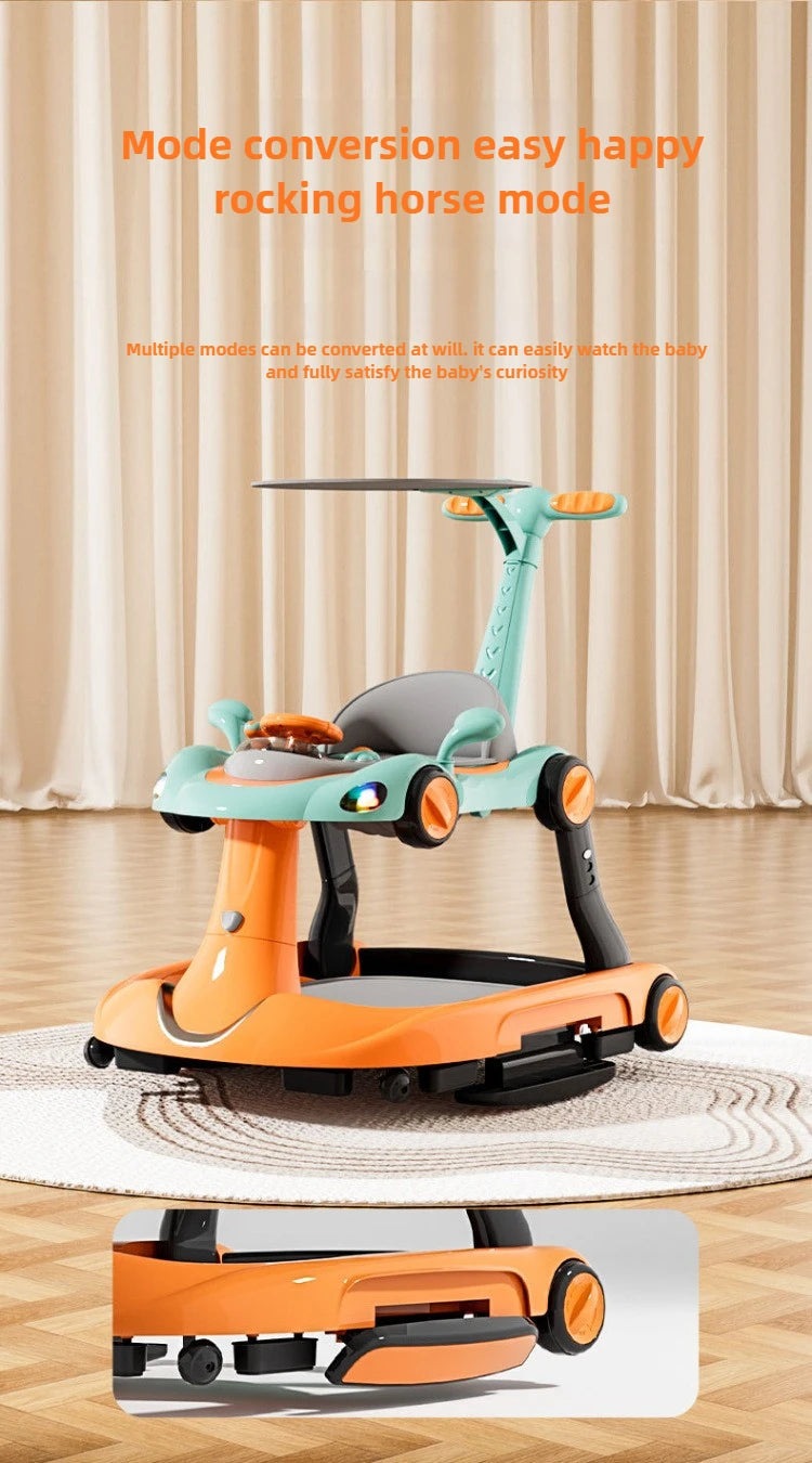 4-in-1 Multifunctional Baby Walker | Adjustable & Foldable Design