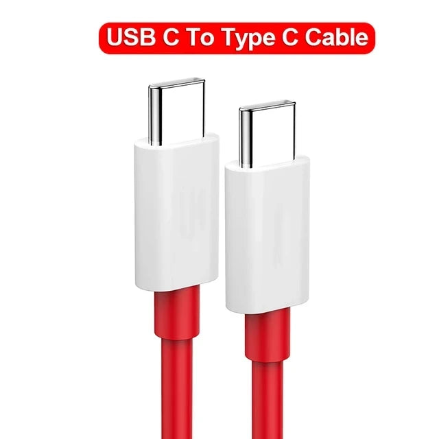 65W Supervooc Fast Charger Cable | USB C to Type C for Quick Charging