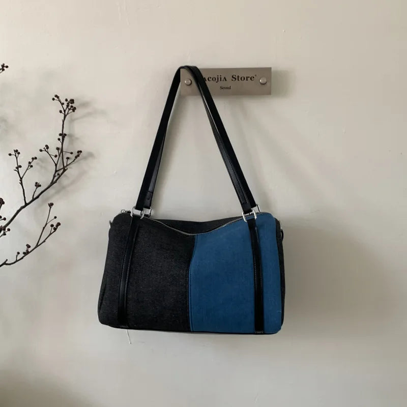 Bolso cruzado de mezclilla para mujer | Bolso de mano versátil y elegante