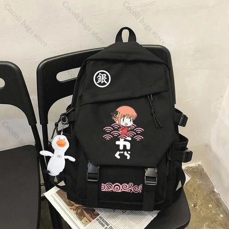 Anime-Inspired Large Capacity Print Backpack for Students