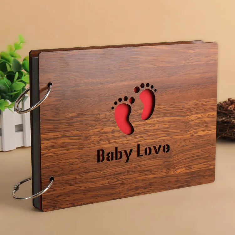 Álbum de Fotos DIY de Madera Vintage | Recuerdos y Almacenamiento para Scrapbook