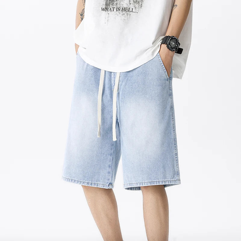 Men's Casual Light Blue Denim Shorts | Comfortable & Stylish