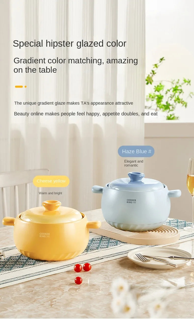 High-Temperature Resistant Ceramic Casserole Pot for Gas Stoves