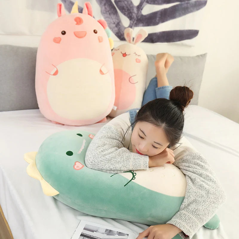 Kawaii Animal Plush Toy | Soft Dinosaur & Shiba Inu Pillows