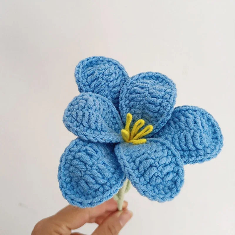 Ramo de tulipanes artificiales tejidos a mano para bodas y decoración