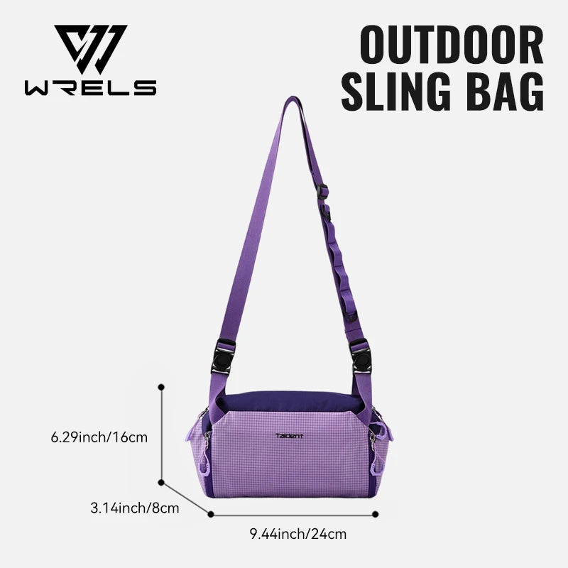 WRELS Unisex Large Capacity Sports Waist Bag Outdoor Hiking Waterproof Single-Shoulder Bag Large Capacity Sports Chest Bag