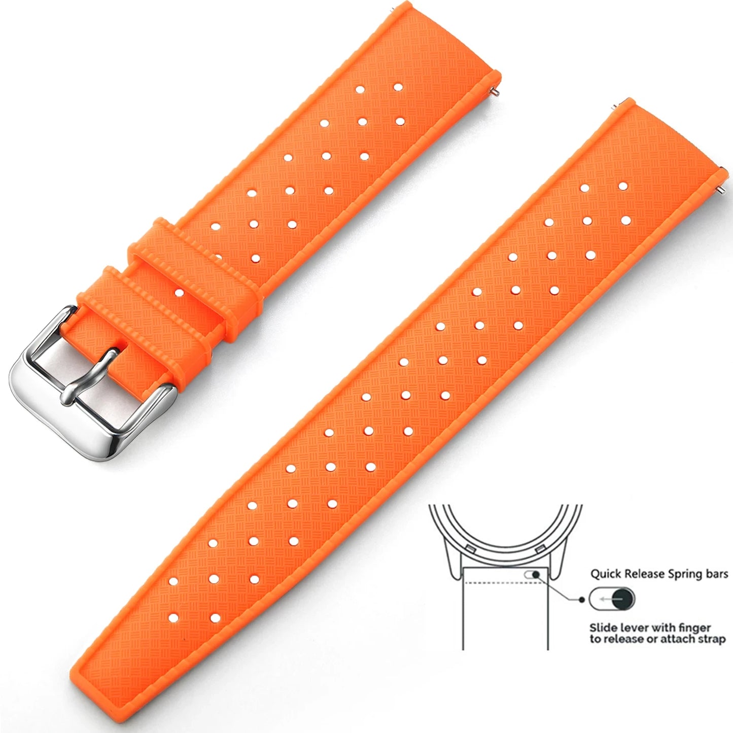 Tropical Silicone Watch Band | Quick Release Rubber Strap