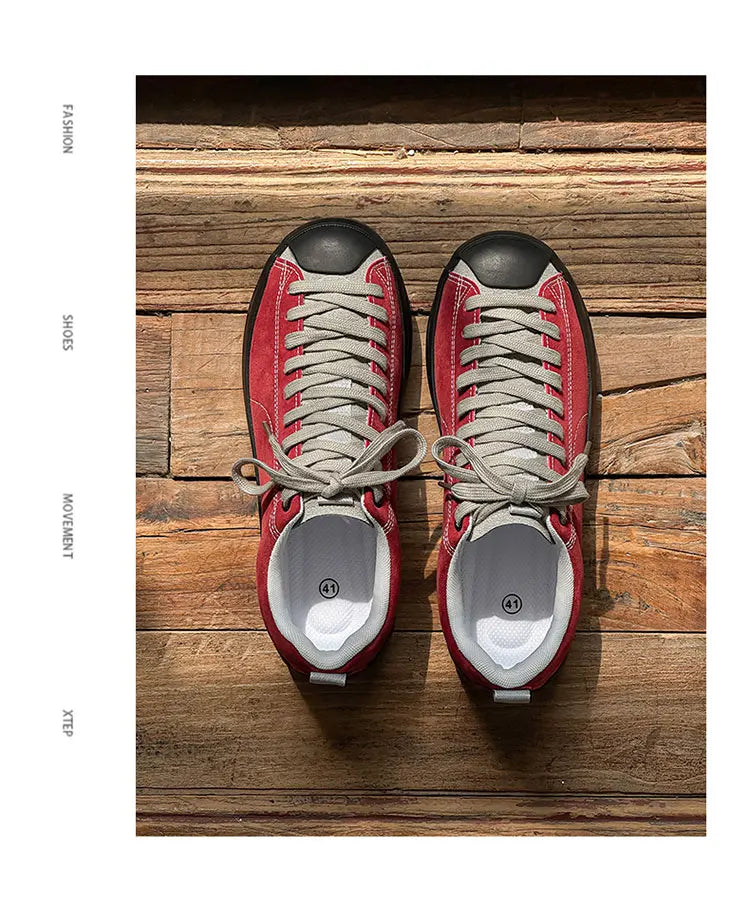 Men's Casual Suede Sneakers | Non-Slip Platform Walking Shoes