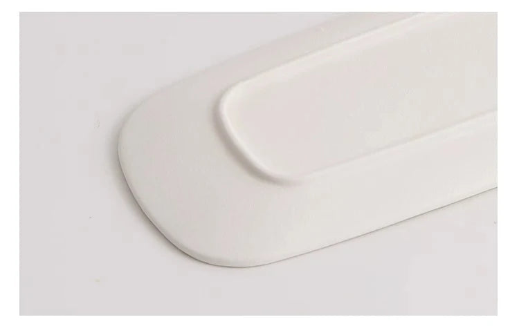 Stone Patterned Frosted Ceramic Sushi Plate | Elegant Dim Sum Dish