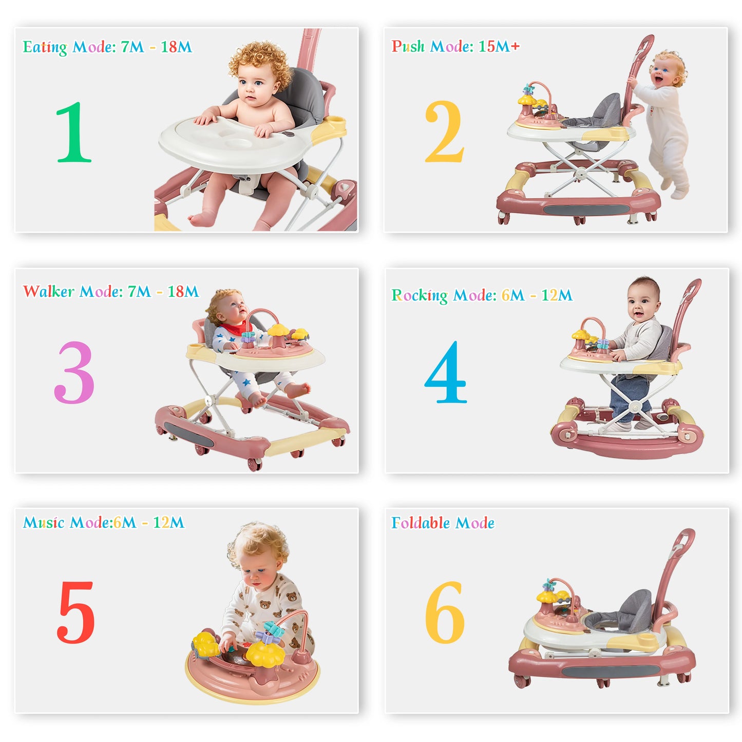 Multi-Functional Baby Walker with Awning | Safe & Fun Mobility