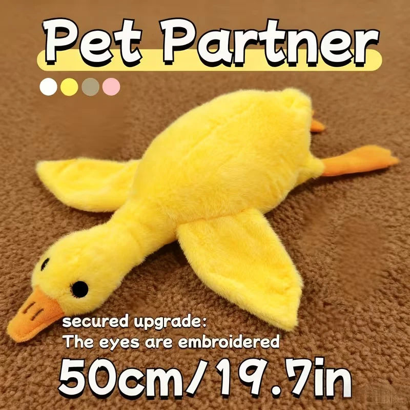 Colorful Soft Duck Plush Toy for Pets | Anxiety-Relieving Buddy