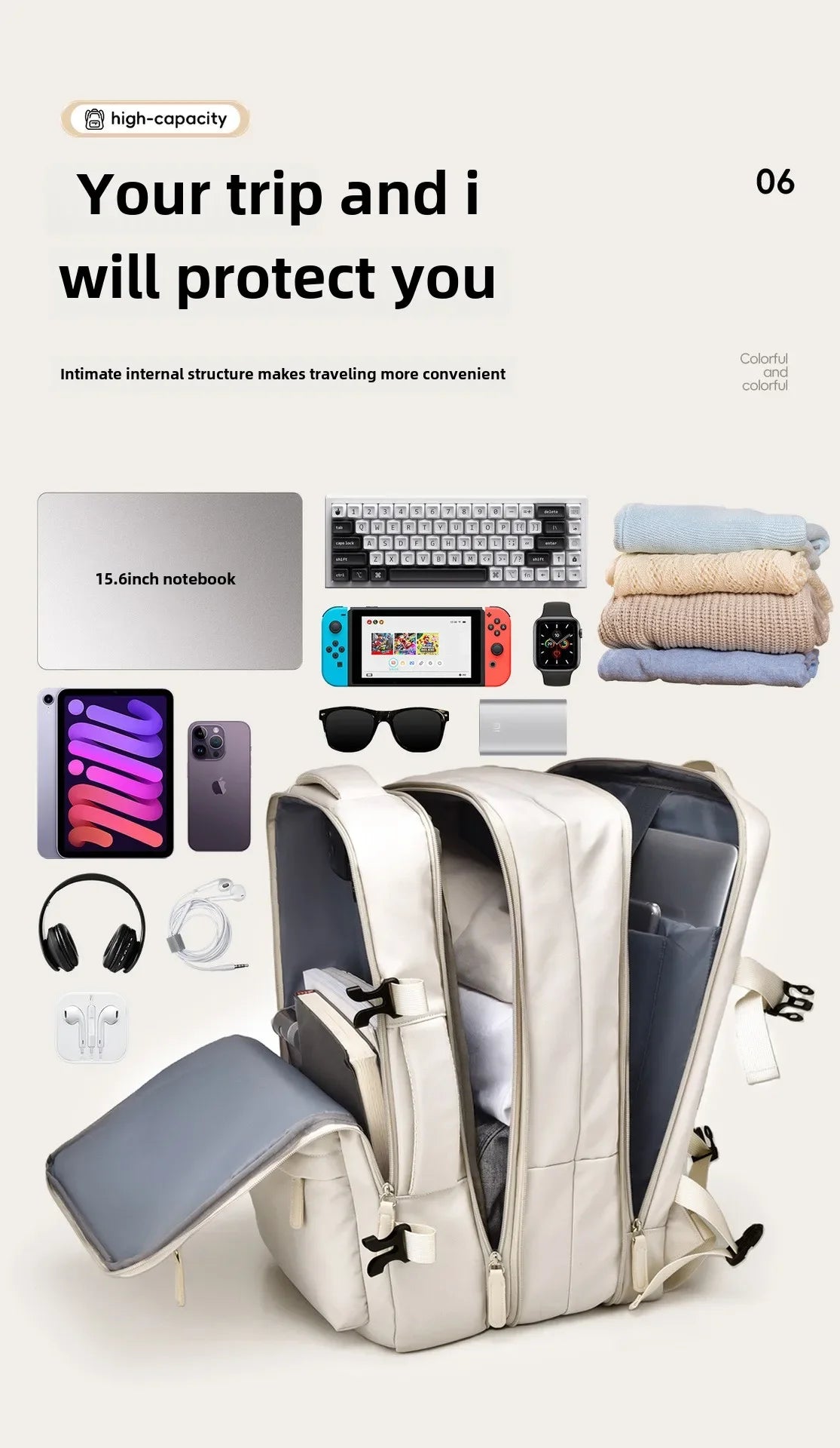 Versatile Cabin Backpack | Travel-Friendly Laptop & School Bag