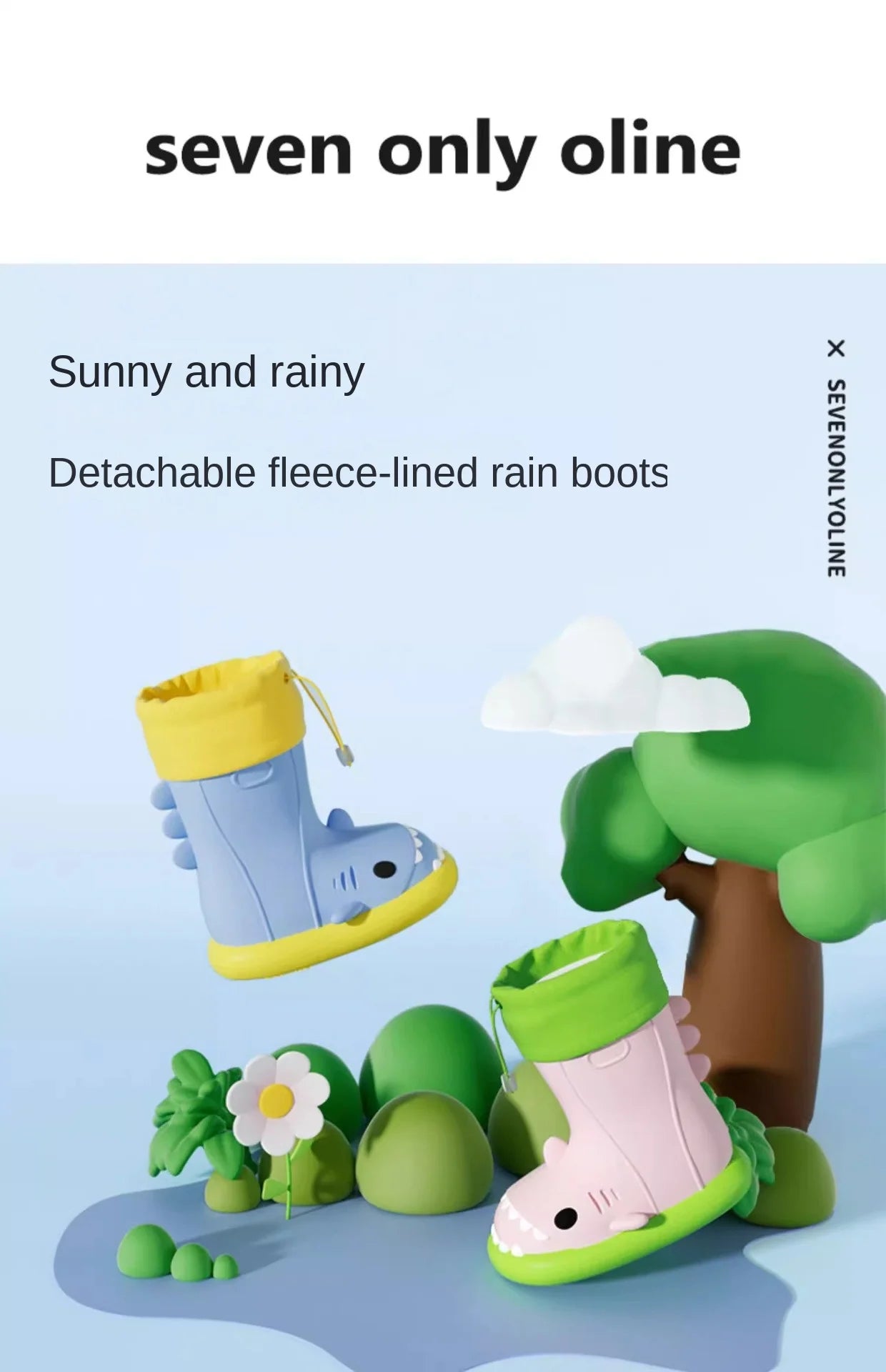 Children's Waterproof Cartoon Rain Boots | Non-Slip Water Shoes