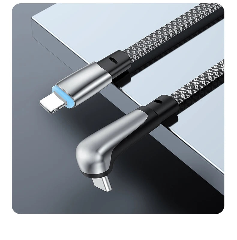 USB C Charger Cable | Flat 90 Degree Type C Charging Cable