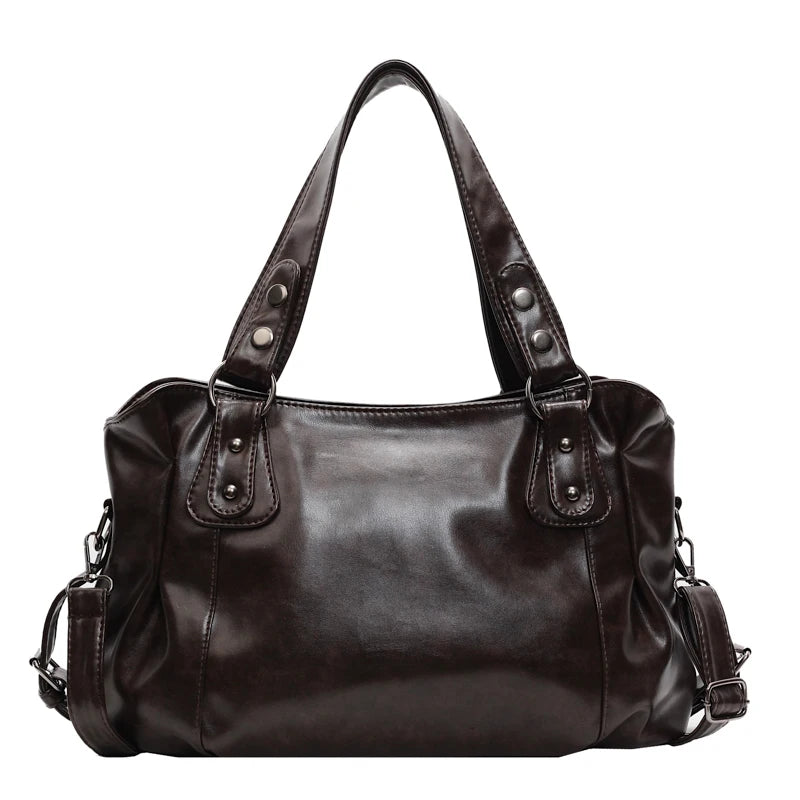 Bolso tote elegante de piel sintética para mujer | Versátil y espacioso