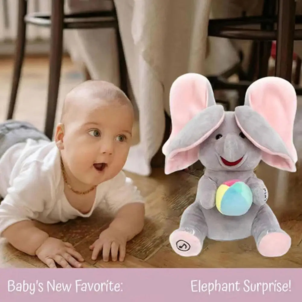 Interactive Elephant Plush Toy | Musical Baby Soothing Companion