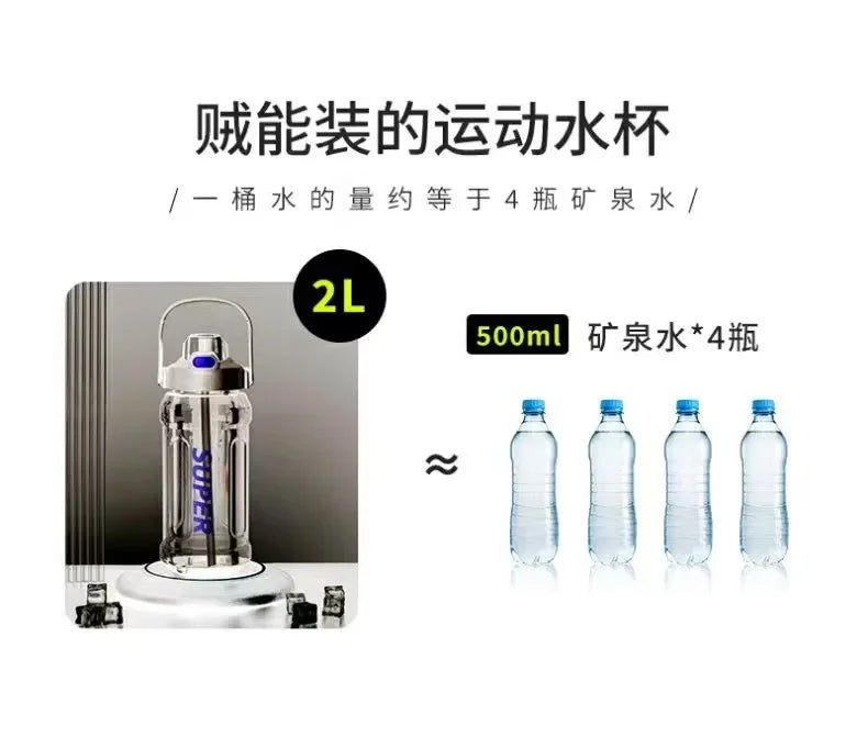 Large Capacity Leakproof Sports Water Bottle for Fitness & Travel