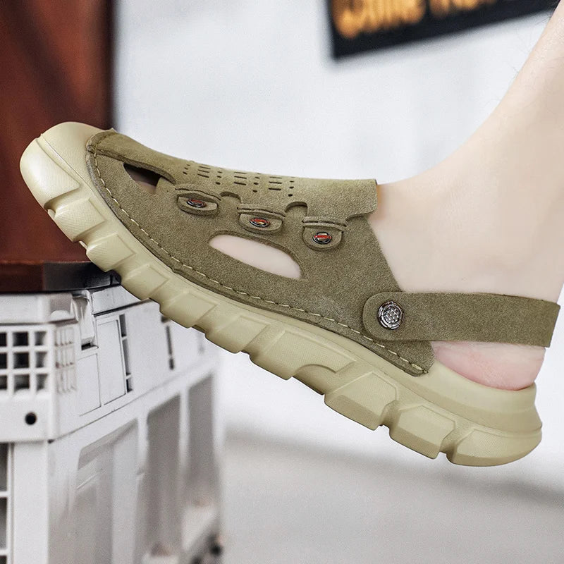 Men’s Two-Way Wearing Hollow Out Sandals | Breathable Summer Footwear