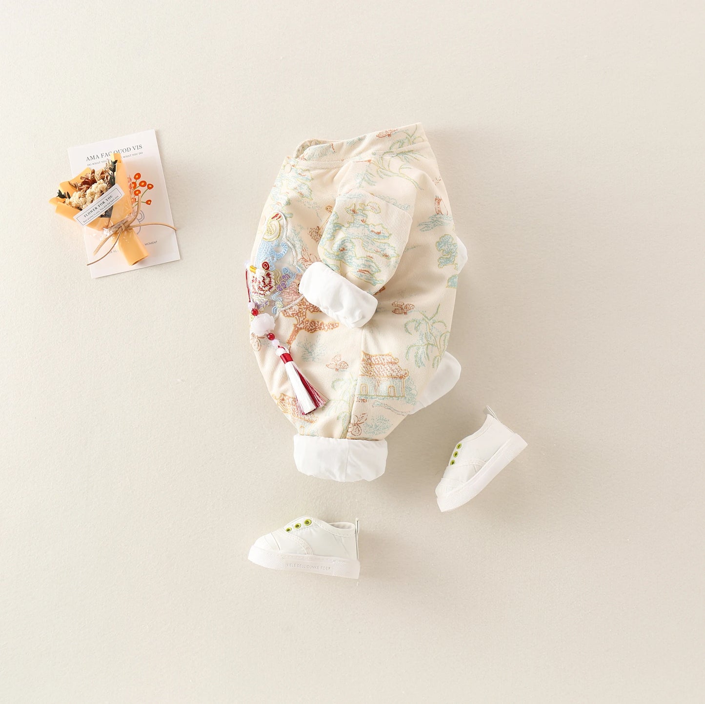 Unisex Baby Jumpsuits | Adorable Floral Embroidery Spring Outfits