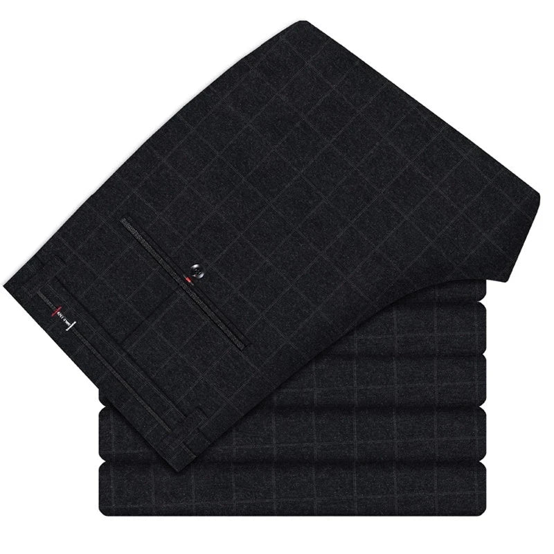 Men's Slim Plaid Casual Pants | Stylish Work & Business Trousers